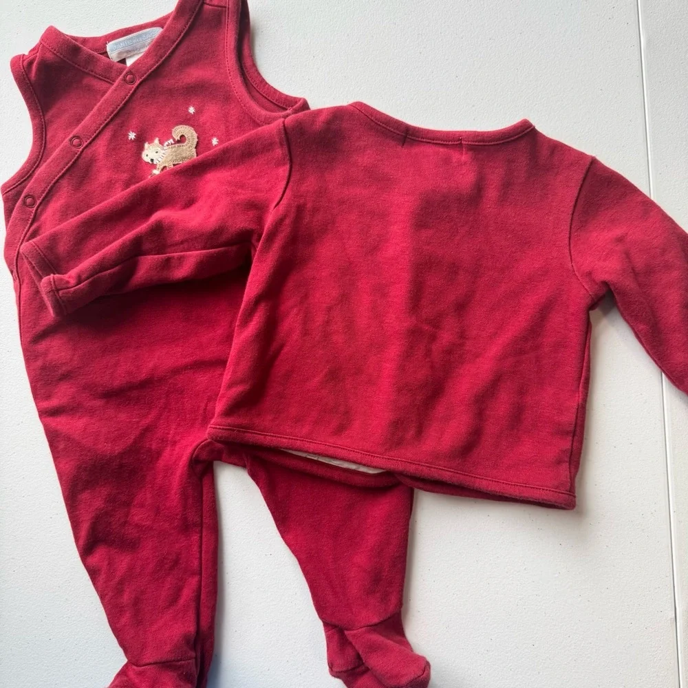 Janie and Jack Winter Animals Embroidered Pajama Set 0-3months